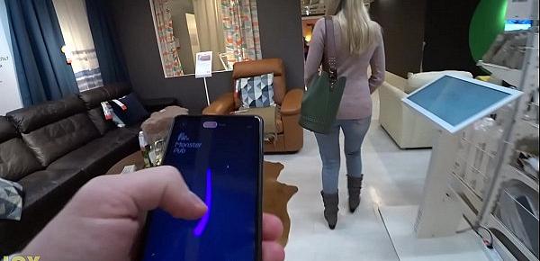  Vibrating panties while shopping - Public Fun with Monster Pub